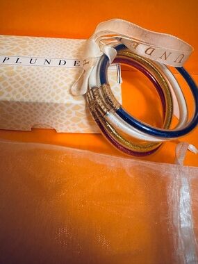 Plunder Yankie Doodle Darlin’ Bracelets Silicone Tube 4 Bangles Set New in Box